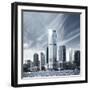 Future City - New York Skyline-dellm60-Framed Photographic Print