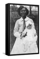 Future First Lady, Claudia Alta 'Lady Bird' Taylor with Her Nurse, Alice Tittle, 1913-null-Framed Stretched Canvas