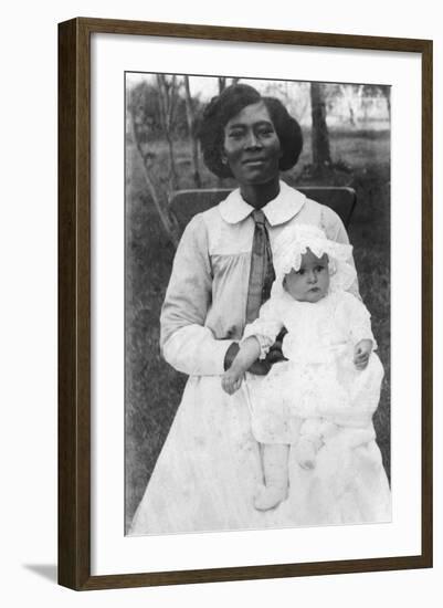 Future First Lady, Claudia Alta 'Lady Bird' Taylor with Her Nurse, Alice Tittle, 1913-null-Framed Photo