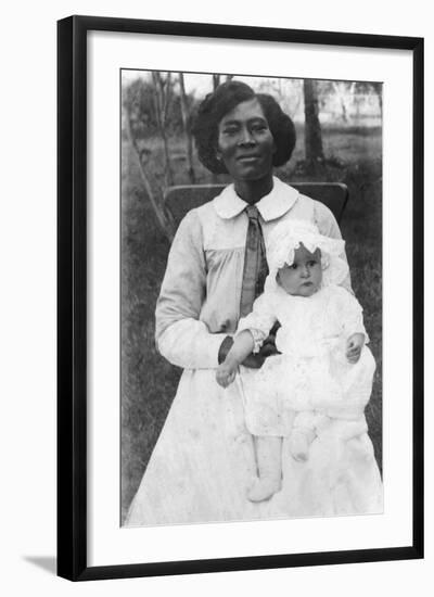 Future First Lady, Claudia Alta 'Lady Bird' Taylor with Her Nurse, Alice Tittle, 1913-null-Framed Photo
