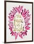 Future is Bright - Pink and Gold-Cat Coquillette-Framed Art Print