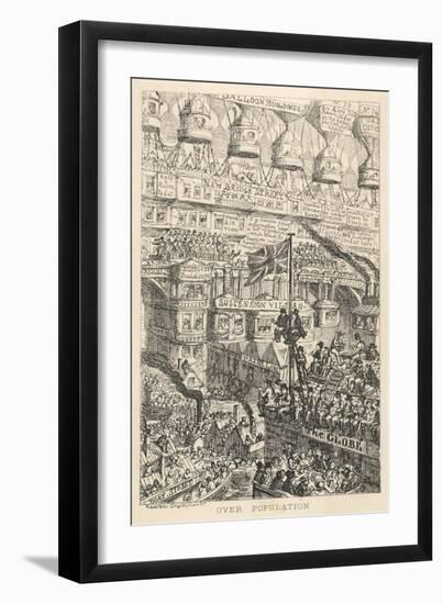 Future Overpopulation-George Cruikshank-Framed Art Print