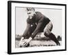 Future President Gerald Ford at Football Practice at University of Michigan, Ca. 1933-null-Framed Photo