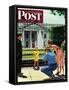 "Future President," Saturday Evening Post Cover, September 25, 1948-George Hughes-Framed Stretched Canvas