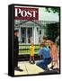 "Future President," Saturday Evening Post Cover, September 25, 1948-George Hughes-Framed Stretched Canvas