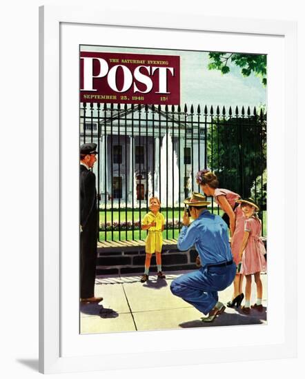 "Future President," Saturday Evening Post Cover, September 25, 1948-George Hughes-Framed Giclee Print