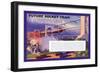 Future Rocket Train-H.w. Mccaulley-Framed Art Print