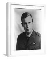Future US President George H.W. Bush as a Navy Pilot During World War II, Ca. 1942-null-Framed Photo