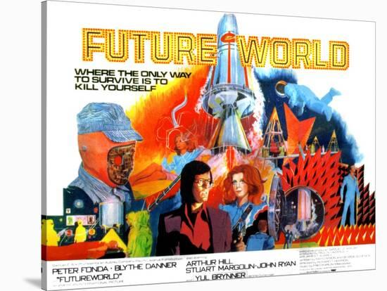 Futureworld, Peter Fonda, Blythe Danner, 1976-null-Stretched Canvas