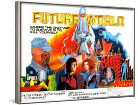 Futureworld, Peter Fonda, Blythe Danner, 1976-null-Framed Photo