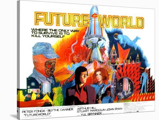 Futureworld, Peter Fonda, Blythe Danner, 1976-null-Stretched Canvas