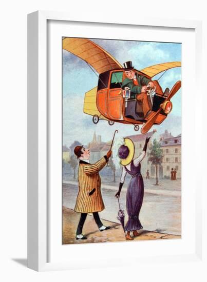 Futurist Flying Taxi C1910-Chris Hellier-Framed Photographic Print