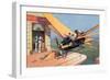 Futurist Personal Plane Taxi or Air Travel as Seen in 1912-null-Framed Giclee Print