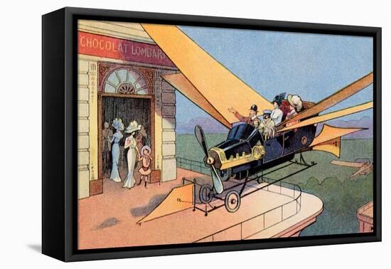 Futurist Personal Plane Taxi or Air Travel as Seen in 1912-null-Framed Stretched Canvas