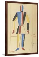 Futurist Strongman, Costume Design for the Opera Victory over the Sun after A. Kruchenykh-Kasimir Severinovich Malevich-Framed Giclee Print