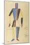 Futurist Strongman, Costume Design for the Opera Victory over the Sun after A. Kruchenykh-Kasimir Severinovich Malevich-Mounted Giclee Print