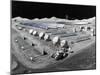 Futurist Vision of a Lunar Observatory with a Radio Telescope Built into the Lunar Surface, 1988-null-Mounted Photo