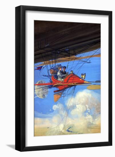 Futuristic Air Travel-null-Framed Art Print