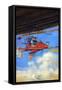 Futuristic Air Travel-null-Framed Stretched Canvas