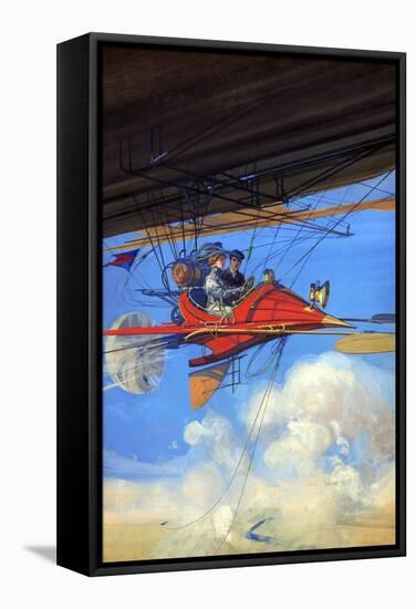 Futuristic Air Travel-null-Framed Stretched Canvas
