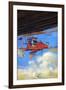 Futuristic Air Travel-null-Framed Art Print