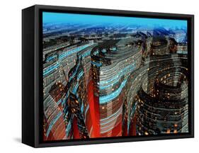 Futuristic City-Roger Harris-Framed Stretched Canvas