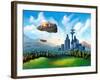 Futuristic City-Thufir-Framed Art Print