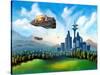 Futuristic City-Thufir-Stretched Canvas
