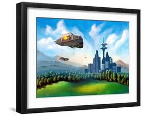 Futuristic City-Thufir-Framed Art Print