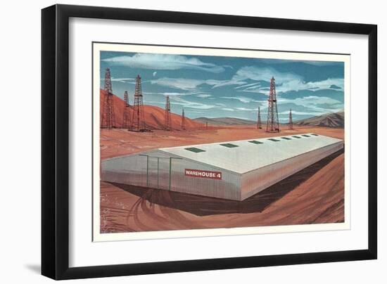 Futuristic Pre-Fab Factory-null-Framed Art Print