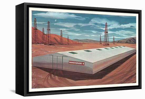 Futuristic Pre-Fab Factory-null-Framed Stretched Canvas