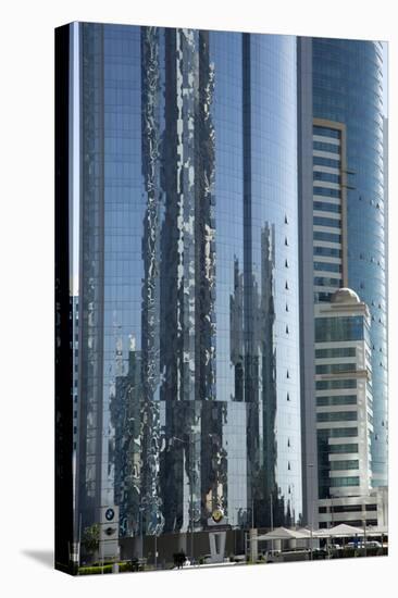 Futuristic Skyscrapers Downtown in Doha, Qatar, Middle East-Angelo Cavalli-Stretched Canvas