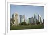 Futuristic Skyscrapers Downtown in Doha, Qatar, Middle East-Angelo Cavalli-Framed Photographic Print