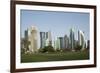 Futuristic Skyscrapers Downtown in Doha, Qatar, Middle East-Angelo Cavalli-Framed Photographic Print