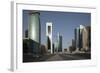 Futuristic Skyscrapers Downtown in Doha, Qatar, Middle East-Angelo Cavalli-Framed Photographic Print