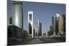 Futuristic Skyscrapers Downtown in Doha, Qatar, Middle East-Angelo Cavalli-Mounted Photographic Print