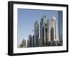 Futuristic Skyscrapers Downtown in Doha, Qatar, Middle East-Angelo Cavalli-Framed Photographic Print