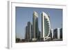 Futuristic Skyscrapers Downtown in Doha, Qatar, Middle East-Angelo Cavalli-Framed Photographic Print