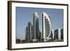 Futuristic Skyscrapers Downtown in Doha, Qatar, Middle East-Angelo Cavalli-Framed Photographic Print