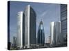 Futuristic Skyscrapers Downtown in Doha, Qatar, Middle East-Angelo Cavalli-Stretched Canvas