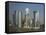 Futuristic Skyscrapers Downtown in Doha, Qatar, Middle East-Angelo Cavalli-Framed Stretched Canvas