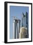 Futuristic Skyscrapers Downtown in Doha, Qatar, Middle East-Angelo Cavalli-Framed Photographic Print