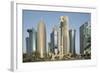 Futuristic Skyscrapers Downtown in Doha, Qatar, Middle East-Angelo Cavalli-Framed Photographic Print