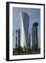 Futuristic Skyscrapers Downtown in Doha, Qatar, Middle East-Angelo Cavalli-Framed Photographic Print