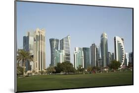 Futuristic Skyscrapers Downtown in Doha, Qatar, Middle East-Angelo Cavalli-Mounted Photographic Print