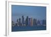 Futuristic Skyscrapers in Doha, Qatar, Middle East-Angelo Cavalli-Framed Photographic Print