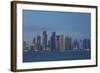 Futuristic Skyscrapers in Doha, Qatar, Middle East-Angelo Cavalli-Framed Photographic Print