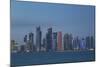 Futuristic Skyscrapers in Doha, Qatar, Middle East-Angelo Cavalli-Mounted Photographic Print