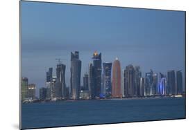 Futuristic Skyscrapers in Doha, Qatar, Middle East-Angelo Cavalli-Mounted Photographic Print