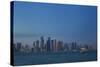 Futuristic Skyscrapers in Doha, Qatar, Middle East-Angelo Cavalli-Stretched Canvas